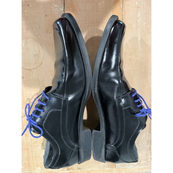 Stacy Adams Black Patent Leather Dress Shoes Men\'s Size 8.5M With Purple Laces main image 7